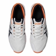 Gel 100 Not Out Men's Spike Shoes - White/Midnight/Shocking Orange